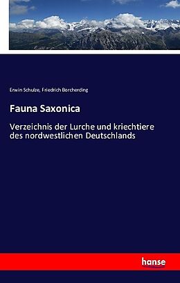Kartonierter Einband Fauna Saxonica von Erwin Schulze, Friedrich Borcherding