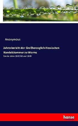 Kartonierter Einband Jahresbericht der Großherzoglich-Hessischen Handelskammer zu Worms von Anonymous