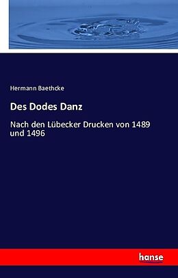 Kartonierter Einband Des Dodes Danz von Hermann Baethcke