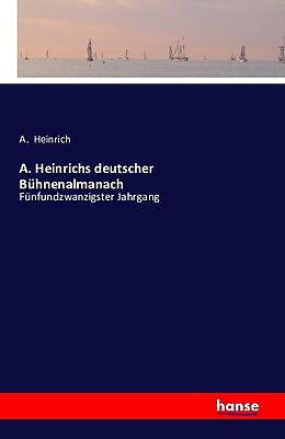 Kartonierter Einband A. Heinrichs deutscher Bühnenalmanach von A. Heinrich