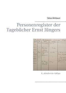 Fester Einband Personenregister der Tagebücher Ernst Jüngers. Großausgabe mit Schreibrand von Tobias Wimbauer