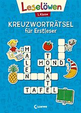 Kartonierter Einband Leselöwen Kreuzworträtsel für Erstleser - 1. Klasse (Blau) von 