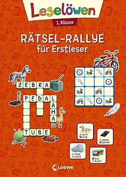 Kartonierter Einband Leselöwen Rätsel-Rallye für Erstleser - 1. Klasse (Orange) von 