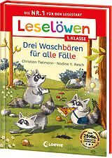 Fester Einband Leselöwen 1. Klasse - Drei Waschbären für alle Fälle von Christian Tielmann