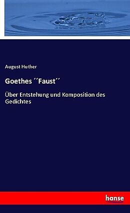 Kartonierter Einband Goethes ´´Faust´´ von August Huther