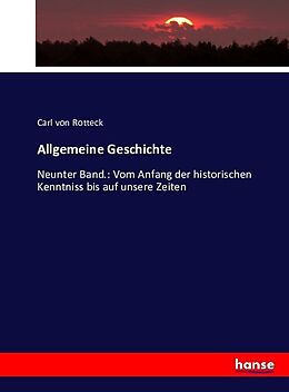 Kartonierter Einband Allgemeine Geschichte von Carl von Rotteck