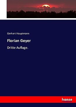 Kartonierter Einband Florian Geyer von Gerhart Hauptmann