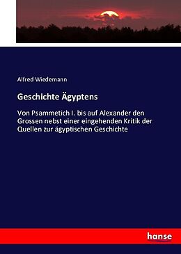 Kartonierter Einband Geschichte Ägyptens von Alfred Wiedemann