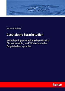 Kartonierter Einband Cagataische Sprachstudien von Armin Vambéry