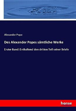 Kartonierter Einband Des Alexander Popes sämtliche Werke von Alexander Pope