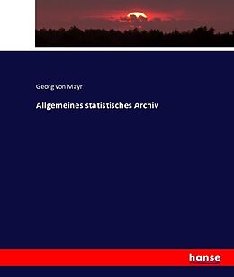 Kartonierter Einband Allgemeines statistisches Archiv von Georg von Mayr