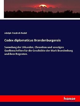 Kartonierter Einband Codex diplomaticus Brandenburgensis von Adolph Friedrich Riedel