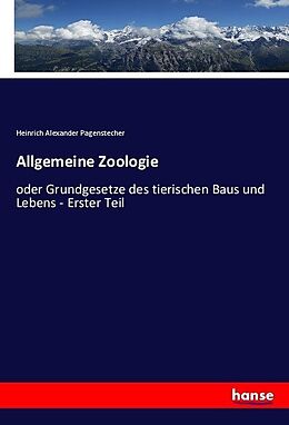 Kartonierter Einband Allgemeine Zoologie von Heinrich Alexander Pagenstecher