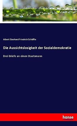 Kartonierter Einband Die Aussichtslosigkeit der Sozialdemokratie von Albert Eberhard Friedrich Schäffle