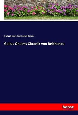 Kartonierter Einband Gallus Oheims Chronik von Reichenau von Gallus Oheim, Karl August Barack