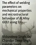 E-Book (epub) The effect of welding parameters on mechanical properties and microstructural behaviour of Al Alloy 6061 using TIG von Vishavdeep Singh, Chandan Deep Singh, Kundan Singh