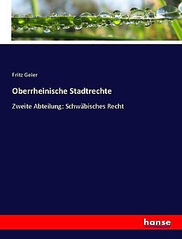 Kartonierter Einband Oberrheinische Stadtrechte von Fritz Geier