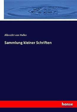 Kartonierter Einband Sammlung kleiner Schriften von Albrecht von Haller