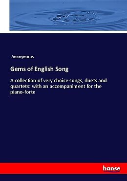 Kartonierter Einband Gems of English Song von Anonymous