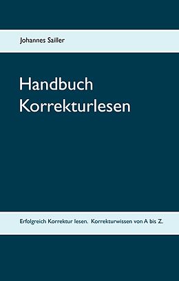 E-Book (epub) Handbuch Korrekturlesen von Johannes Sailler