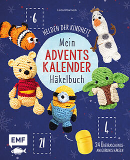 Fester Einband Mein Adventskalender-Häkelbuch: Helden der Kindheit von Linda Urbanneck