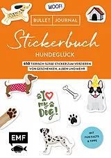 Kartonierter Einband Bullet Journal Stickerbuch  Hundeglück von 