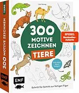 Kartonierter Einband 300 Motive zeichnen Tiere von Lise Herzog