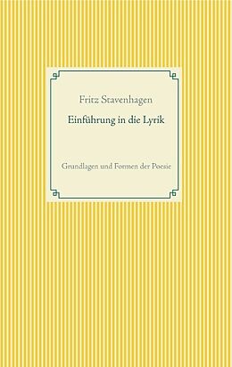 Kartonierter Einband Einführung in die Lyrik von Fritz Stavenhagen
