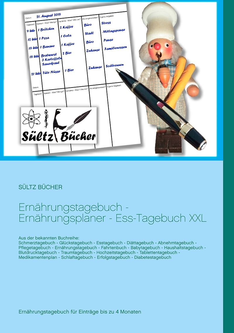 Ernährungstagebuch - Ernährungsplaner - Ess-Tagebuch XXL