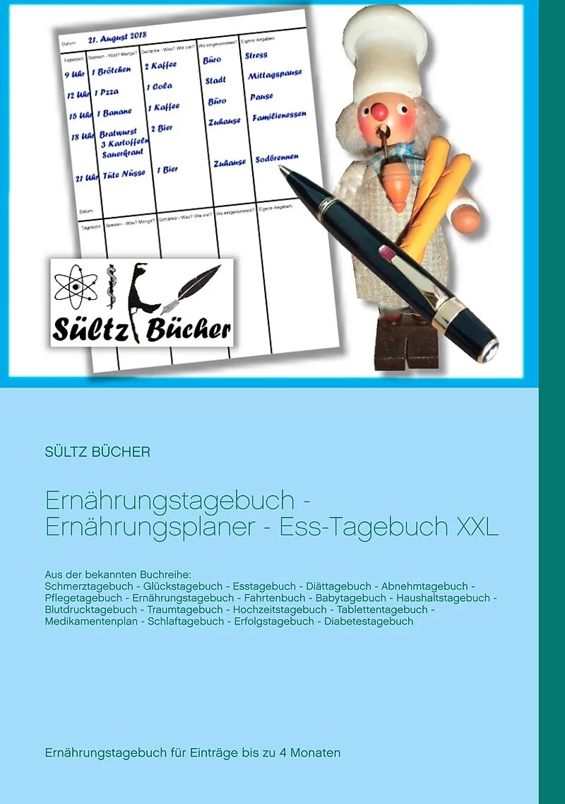 Ernährungstagebuch - Ernährungsplaner - Ess-Tagebuch XXL