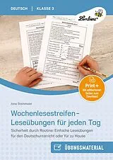 Set mit div. Artikeln (Set) Wochenlesestreifen - Leseübungen für jeden Tag von Jana Steinmaier
