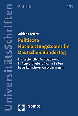 E-Book (pdf) Politische Hochleistungsteams im Deutschen Bundestag von Adriana Lettrari