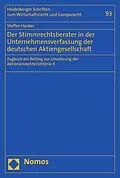 E-Book (pdf) Der Stimmrechtsberater in der Unternehmensverfassung der deutschen Aktiengesellschaft von Steffen Hauber