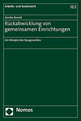 E-Book (pdf) Rückabwicklung von gemeinsamen Einrichtungen von Annika Brandt