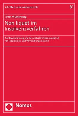 E-Book (pdf) Non liquet im Insolvenzverfahren von Timm Wüstenberg