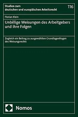 E-Book (pdf) Unbillige Weisungen des Arbeitgebers und ihre Folgen von Florian Klein
