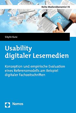 E-Book (pdf) Usability digitaler Lesemedien von Sibylle Kunz