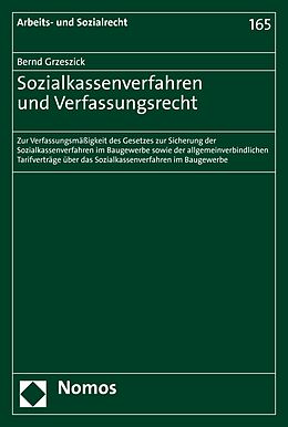 E-Book (pdf) Sozialkassenverfahren und Verfassungsrecht von Bernd Grzeszick