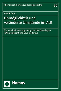 E-Book (pdf) Unmöglichkeit und veränderte Umstände im ALR von Yannik Frese