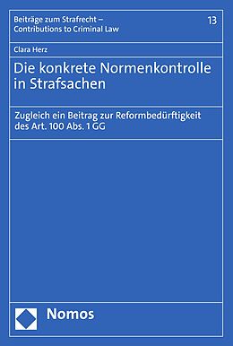 E-Book (pdf) Die konkrete Normenkontrolle in Strafsachen von Clara Herz