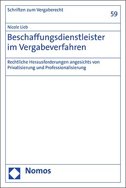 E-Book (pdf) Beschaffungsdienstleister im Vergabeverfahren von Nicole Lieb