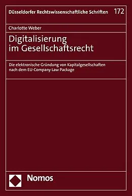 E-Book (pdf) Digitalisierung im Gesellschaftsrecht von Charlotte Weber