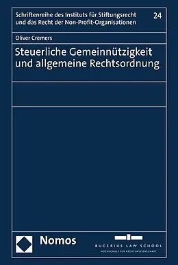 E-Book (pdf) Steuerliche Gemeinnützigkeit und allgemeine Rechtsordnung von Oliver Cremers