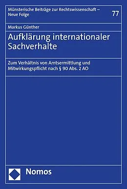 E-Book (pdf) Aufklärung internationaler Sachverhalte von Markus Günther