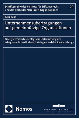 E-Book (pdf) Unternehmensübertragungen auf gemeinnützige Organisationen von Julia Kühn