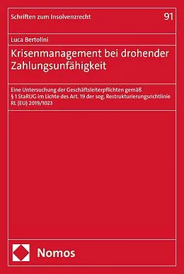E-Book (pdf) Krisenmanagement bei drohender Zahlungsunfähigkeit von Luca Bertolini