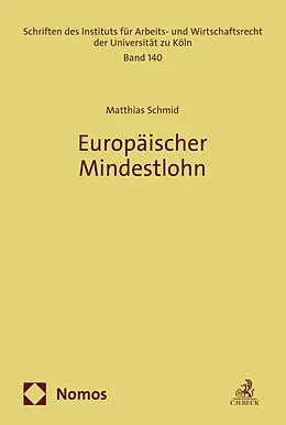E-Book (pdf) Europäischer Mindestlohn von Matthias Schmid