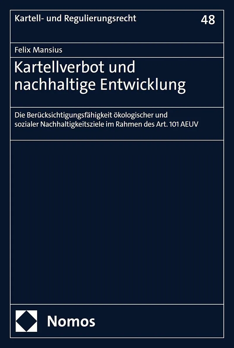 Kartellverbot und nachhaltige Entwicklung
