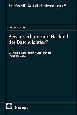E-Book (pdf) Beweisverbote zum Nachteil des Beschuldigten? von Antonia Taute