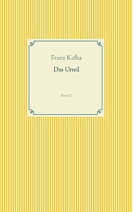 Kartonierter Einband Das Urteil von Franz Kafka